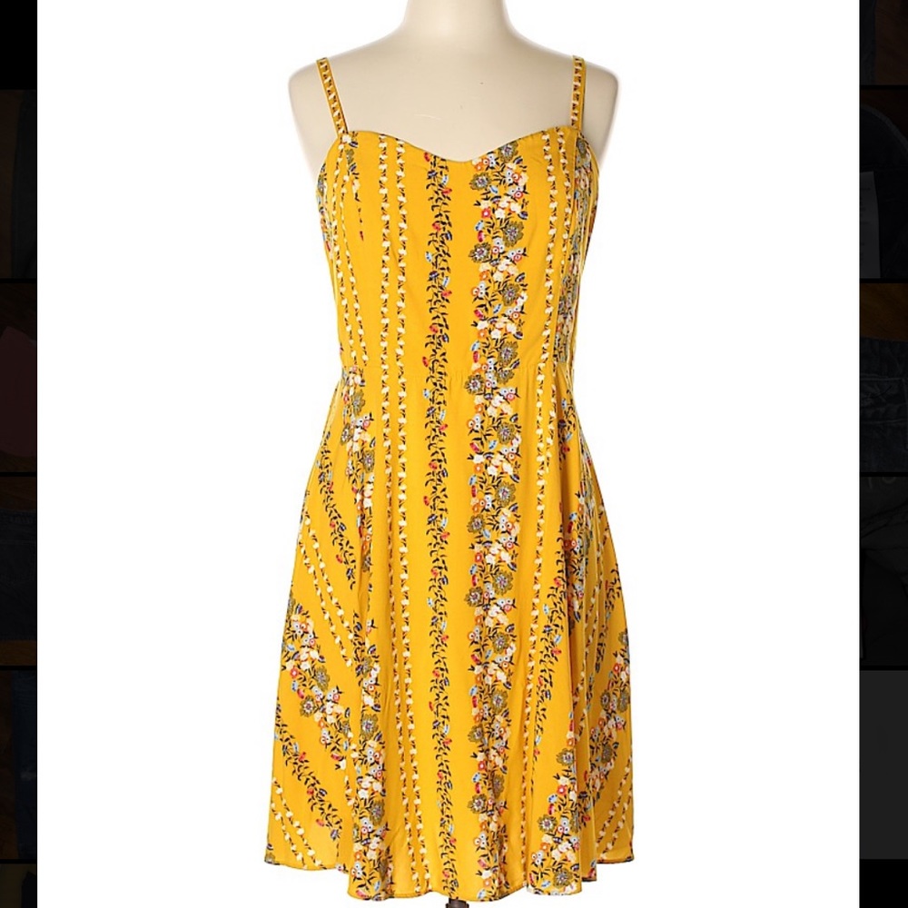 Yellow floral old navy dress